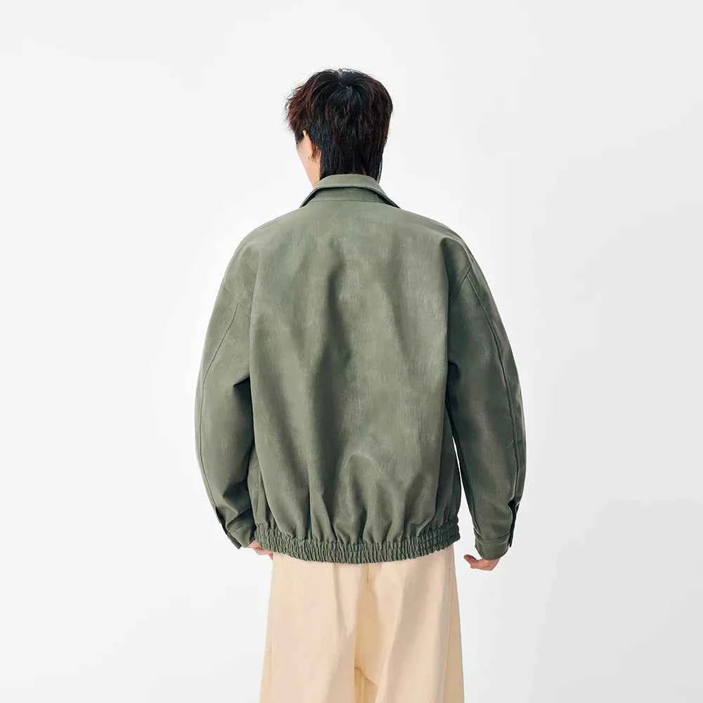 Insulated Faux Leather Loose Fit Jacket