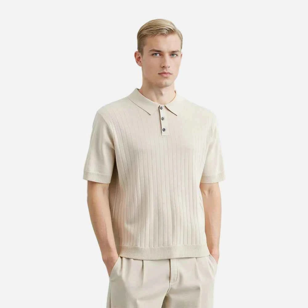 Summer American Style Striped Polo T-Shirt