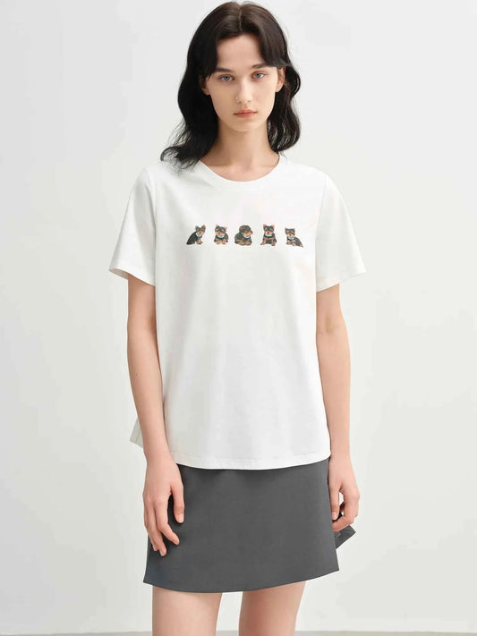 Playful Canine Inspired Cooling T-Shirt