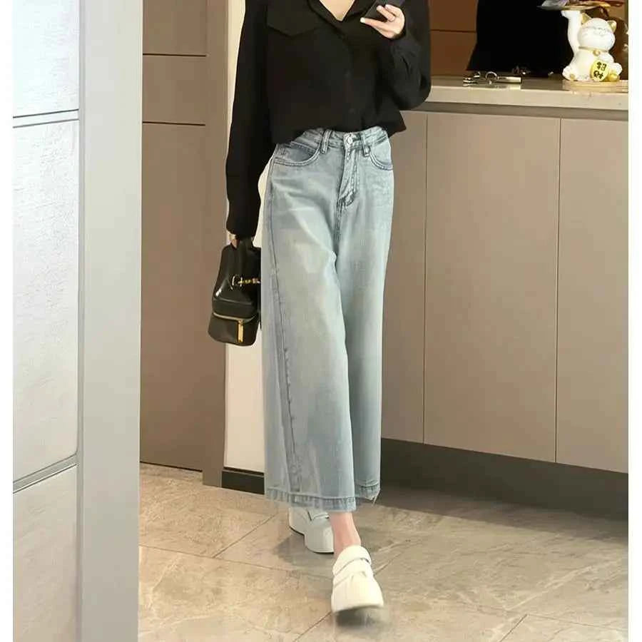 Elevated Light Colors High Waist Wide Jeans