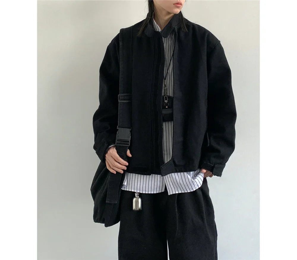 Plain Color Cropped Jacket