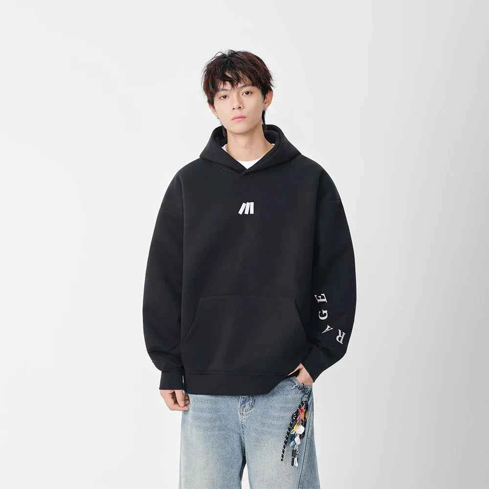 Warm Embroidered Hip Hop Logo Hoodie