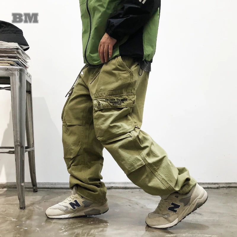 Tactical Straight Leg Elastic Waist Pants