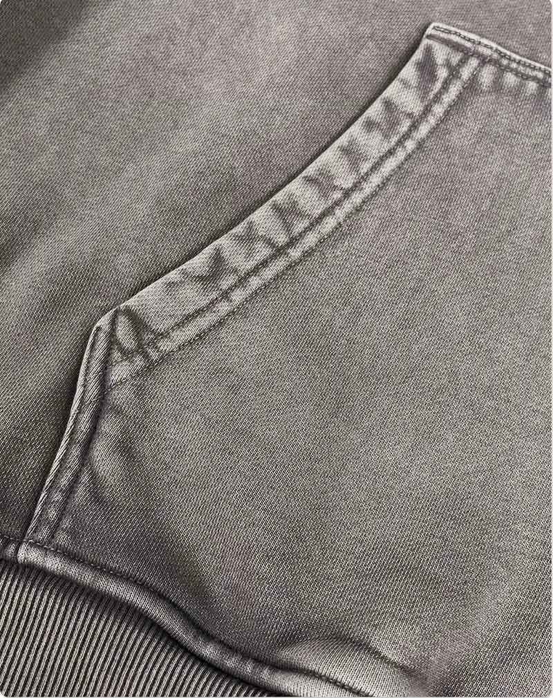 Streetwear Graphic Printed Hip Hop Washed Hoodie