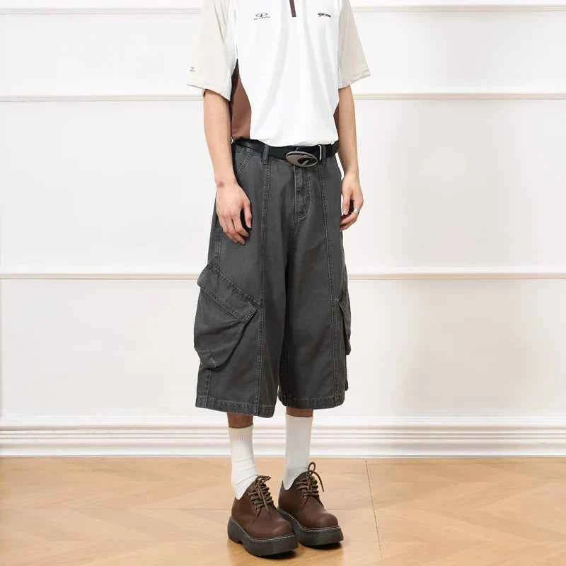 Comfortable Workwear Hip Hop Cargo Jorts