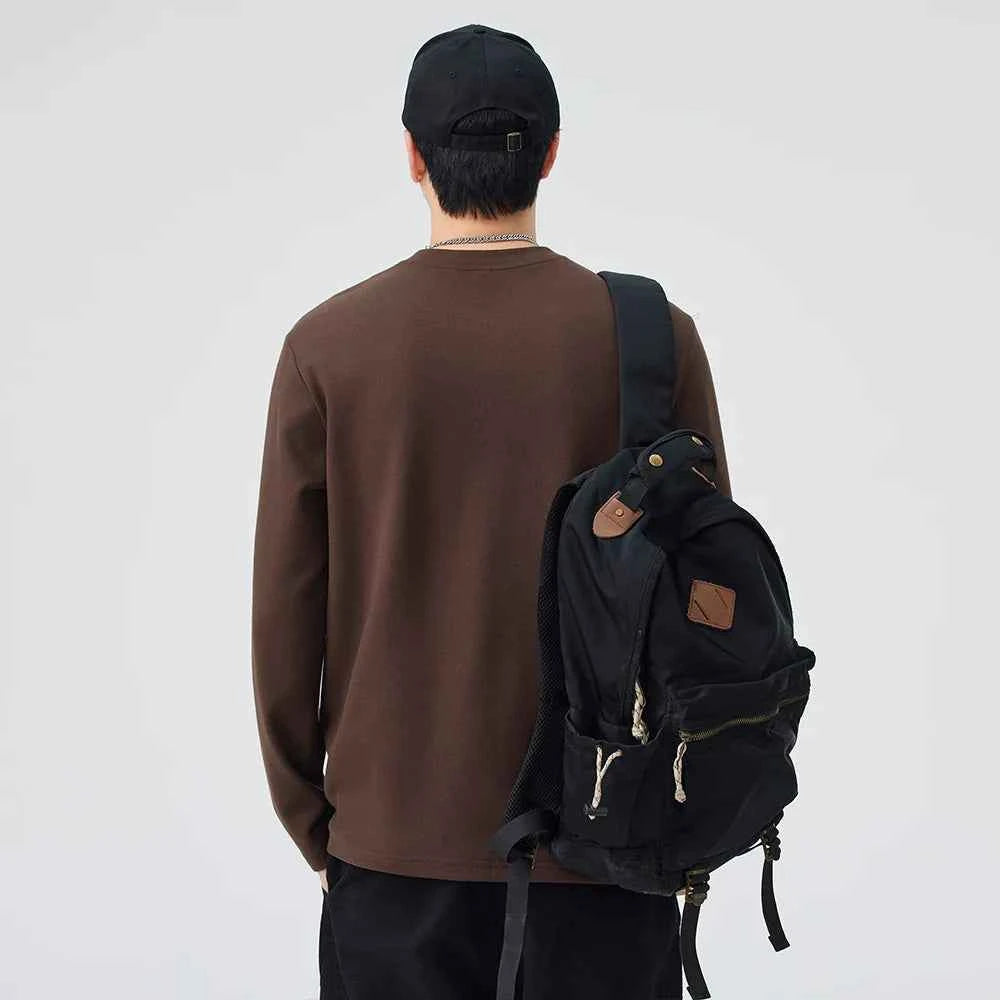 Cozy Winter Logo Solid Color Long Sleeve T-Shirt