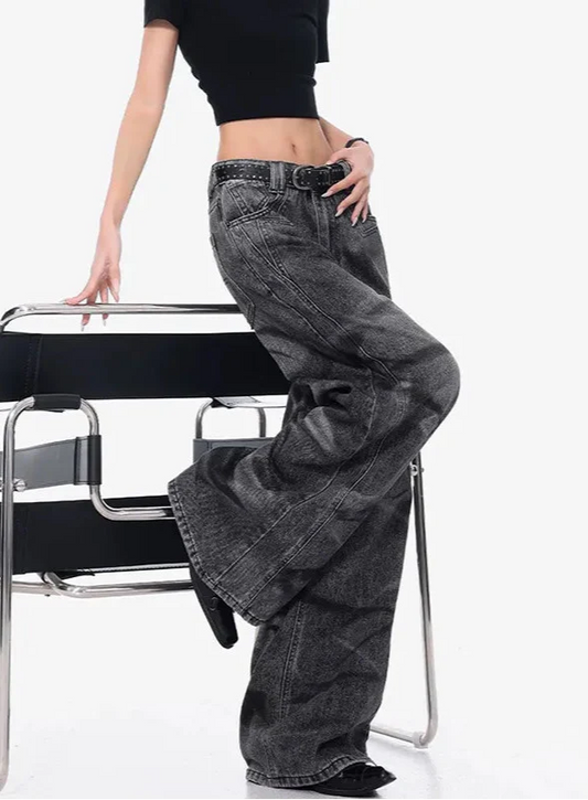 American Style Retro High Vintage Workwear Jeans - Luxuryurbanwear