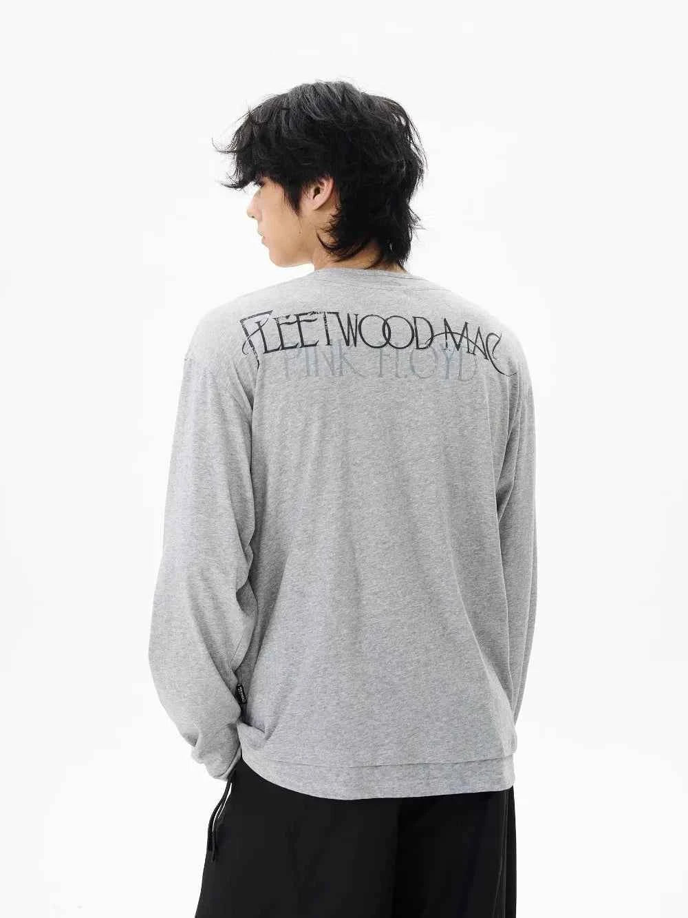 Retro Printed Long Sleeve Hip Hop T-Shirt