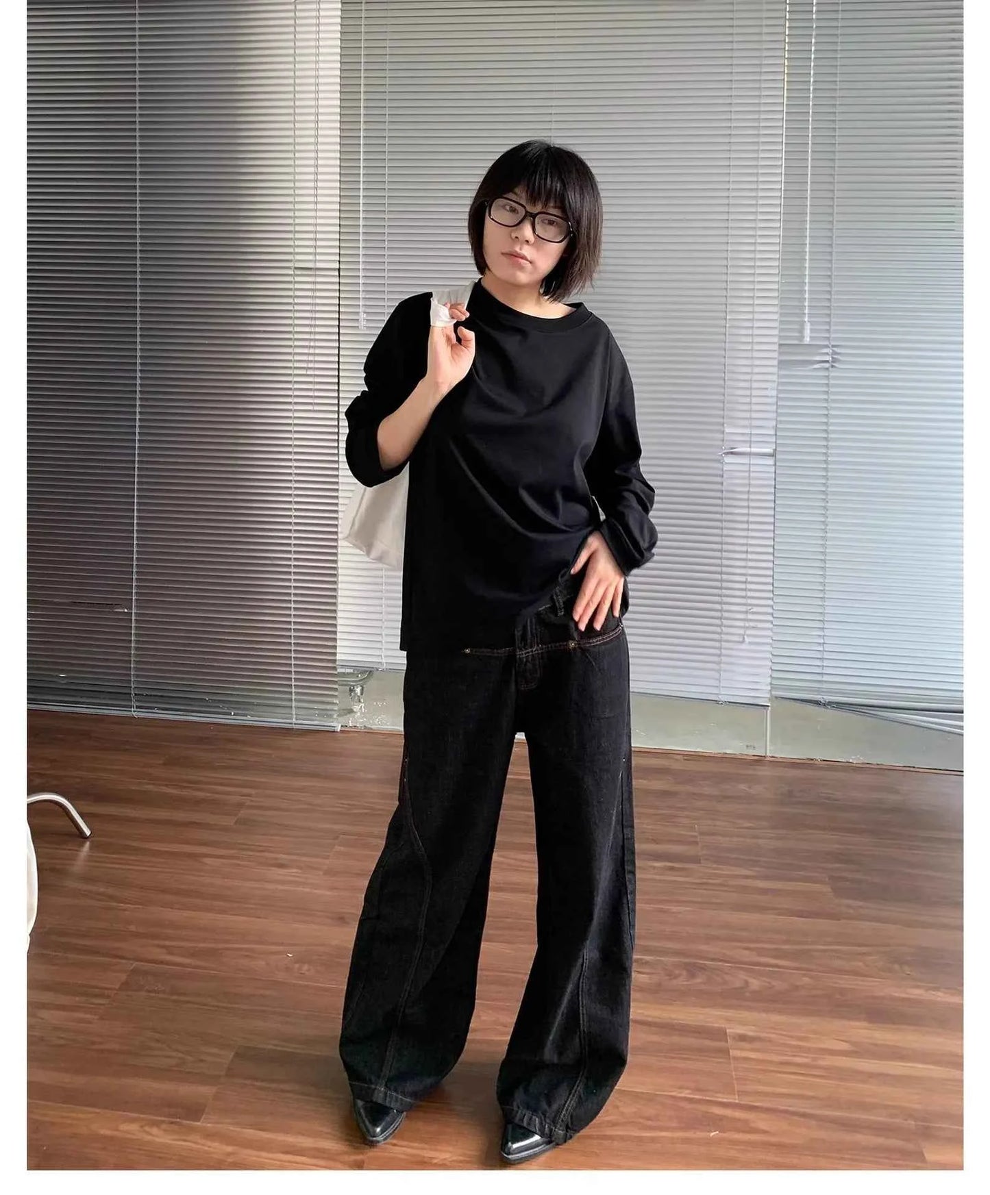 Vintage Casual High Waist Wide Leg Jeans