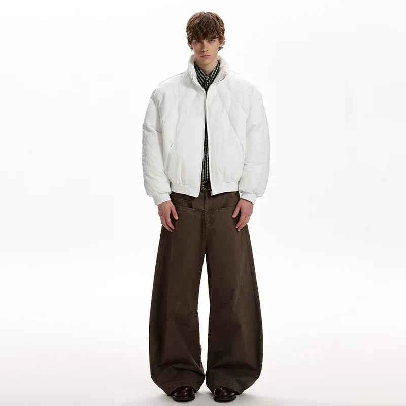 Stylish Winter Stand Neck Padded Puffer Jacket