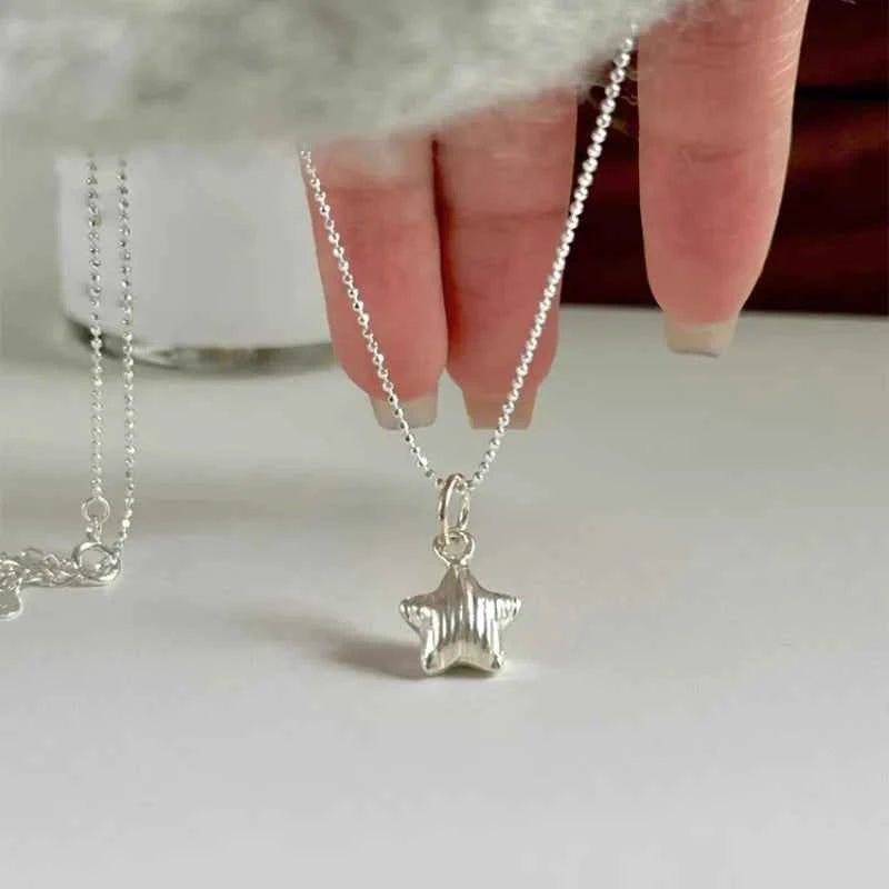 Sparkling Sterling Silver Stars Necklace