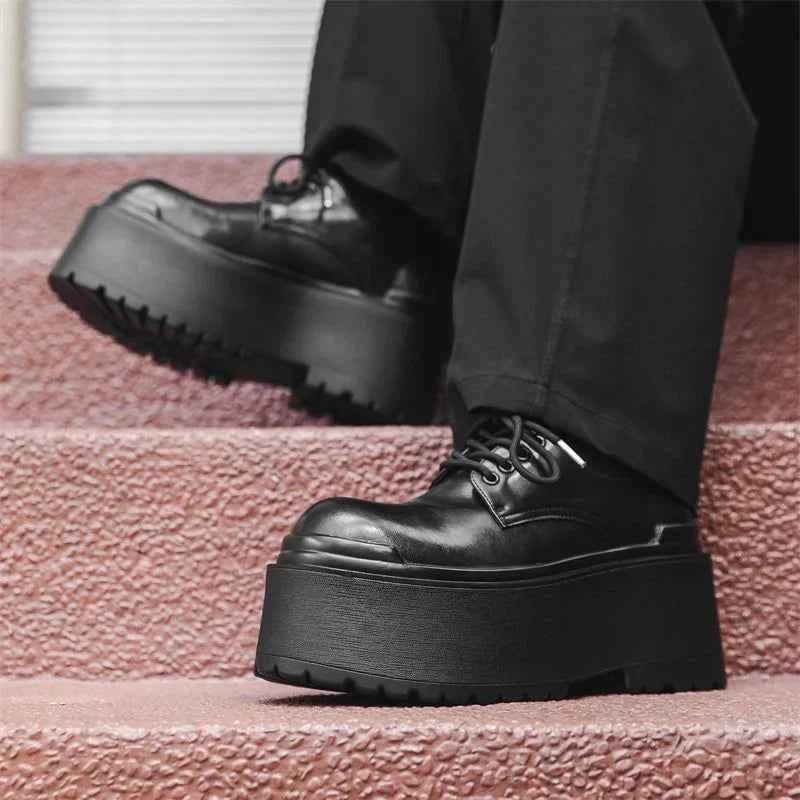 Trendy Big Head Leather Casual Shoes