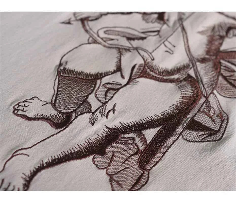 Embroidered Vintage Punk Hip Hop T-Shirt