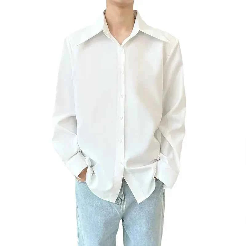 Men's Casual Luxury Vintage Lapel Texture Shirt