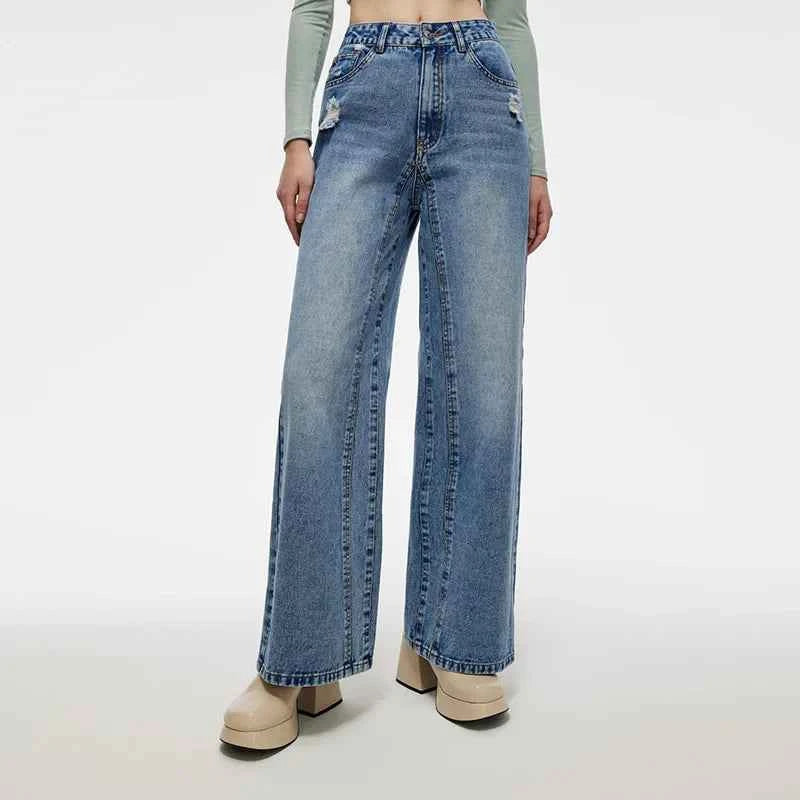 Elevated Comfort Fleece Washed Straight Jeans