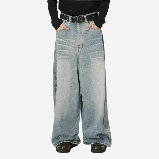 Street Style Inspired Curved Denim Jeans