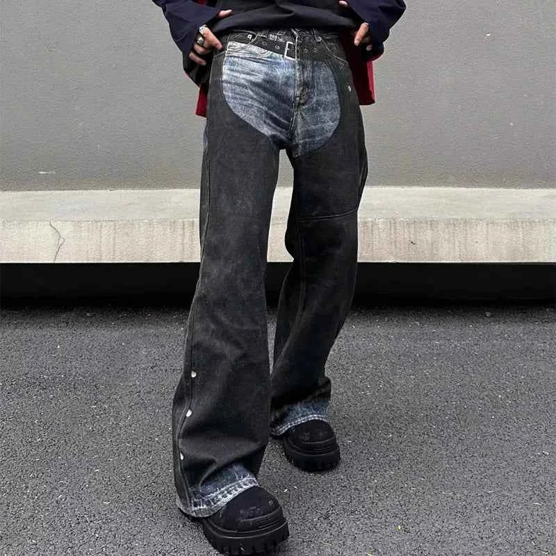 Luxury Cyber Graffiti Baggy Jeans