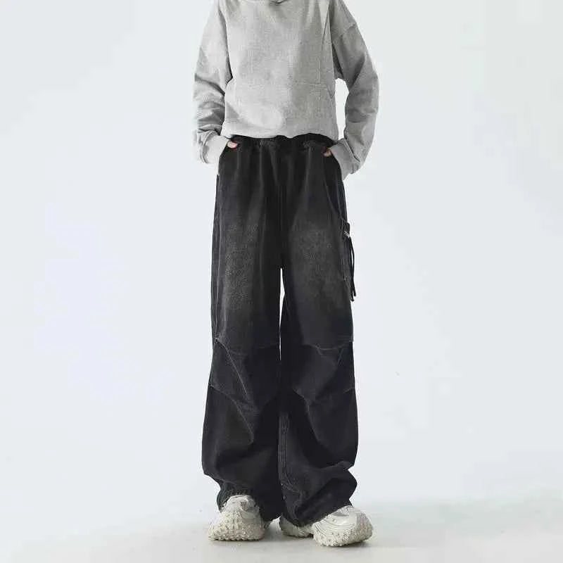 Men's Retro Loose Fit Wide Leg Jeans