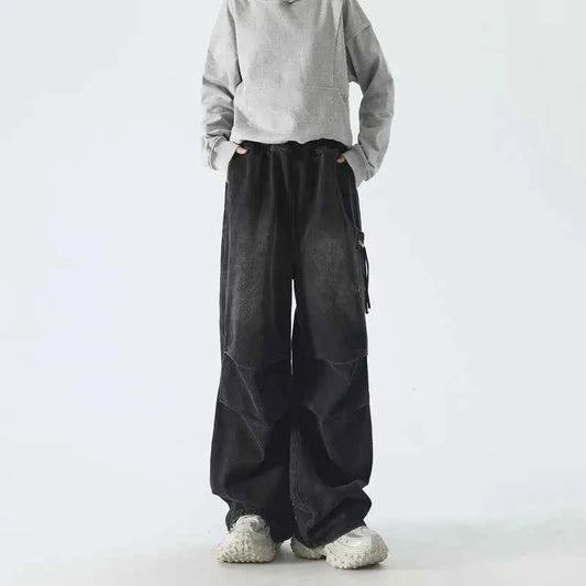 Men's Retro Loose Fit Wide Leg Jeans
