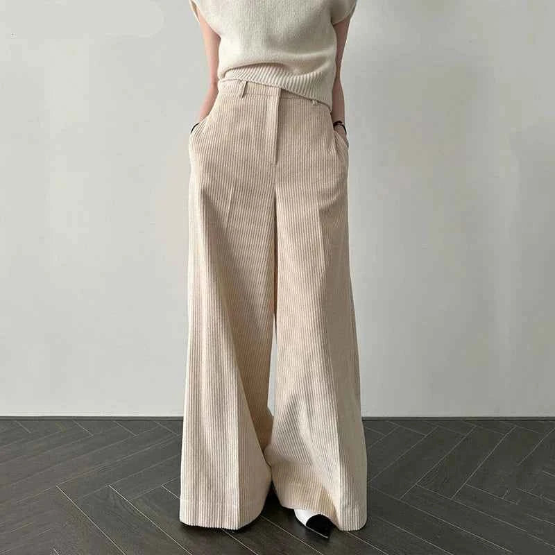 Comfy Wide Leg Corduroy Pants