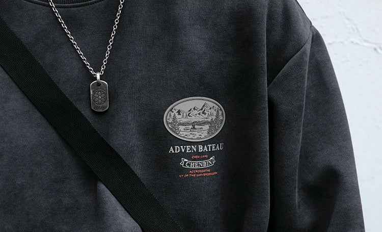 Y2K Oversized Loose Fit Round Neck Sweatshirt