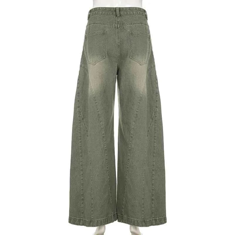 American Retro Distressed Split Jeans
