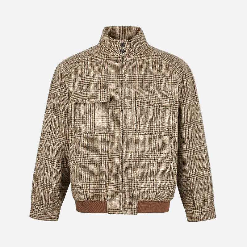 Checkered Brown American High Street Jacket