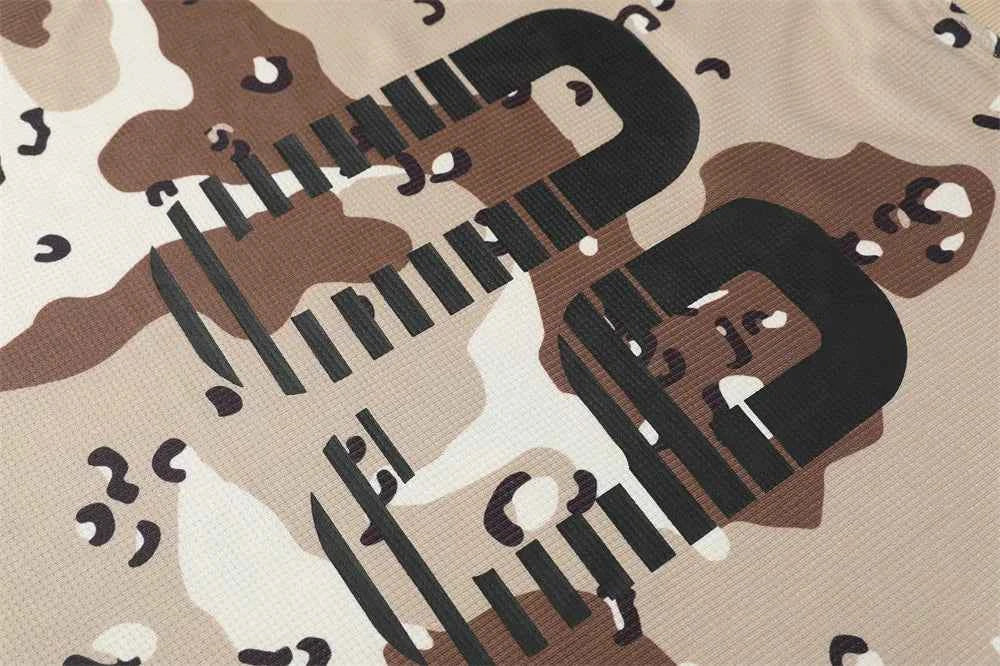 Camouflage Waffle Texture Long Sleeve T-Shirt