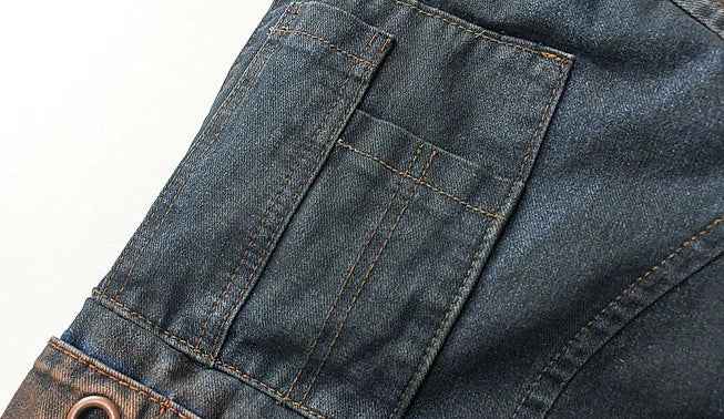 Durable Rustic Dyed Loose Zipper Denim Jacket