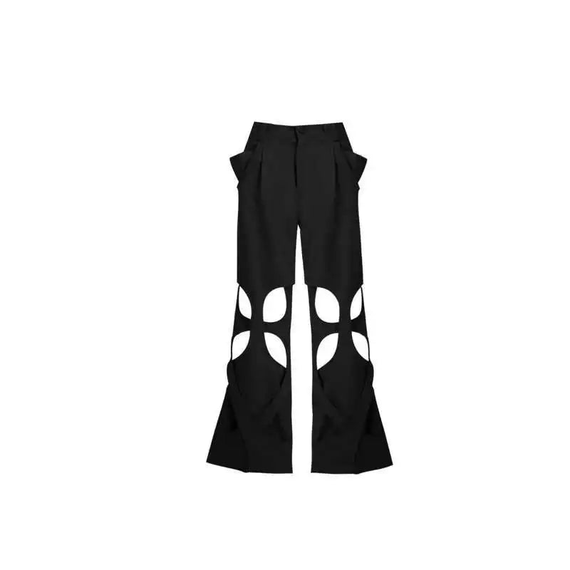 Trendy Solid Color Casual WIde Leg Pants - Luxuryurbanwear