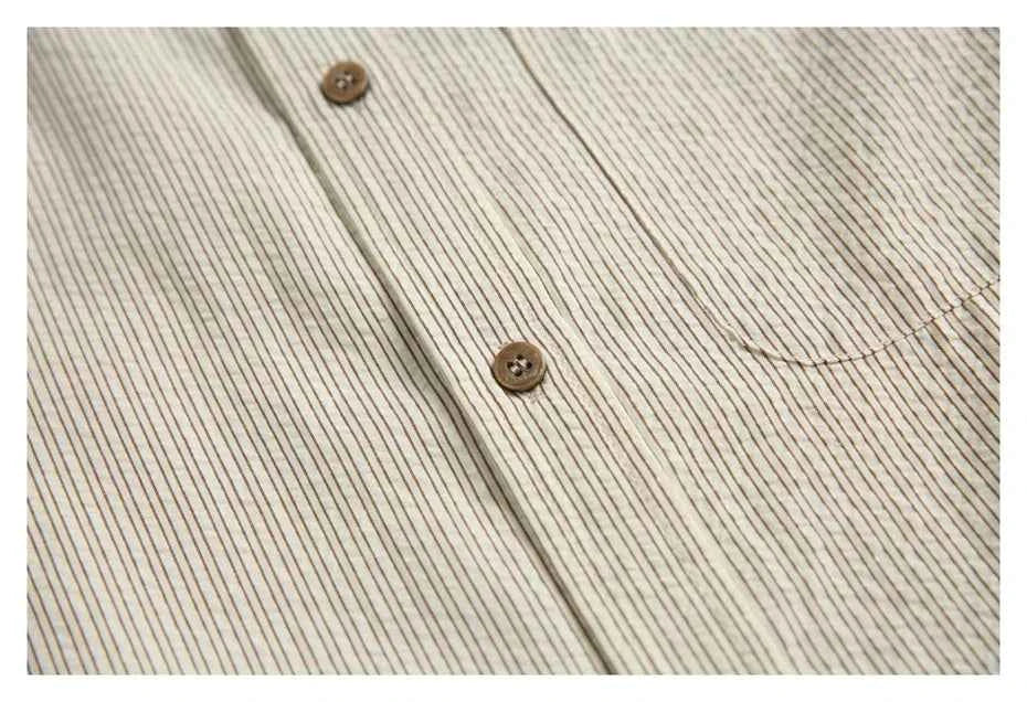 Oversized Striped Splicing Short Sleeve Casual Shirt