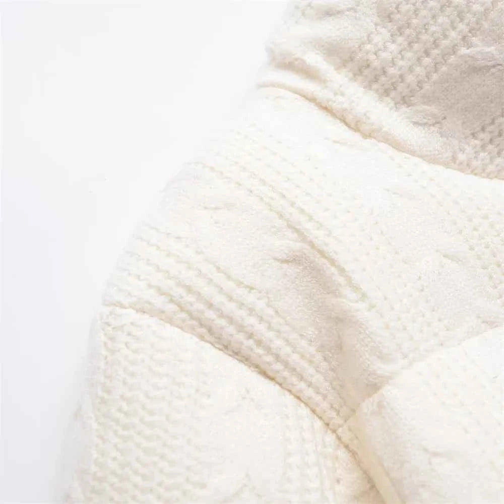 Elevated Comfort Thick Knitted Puffer Jacket