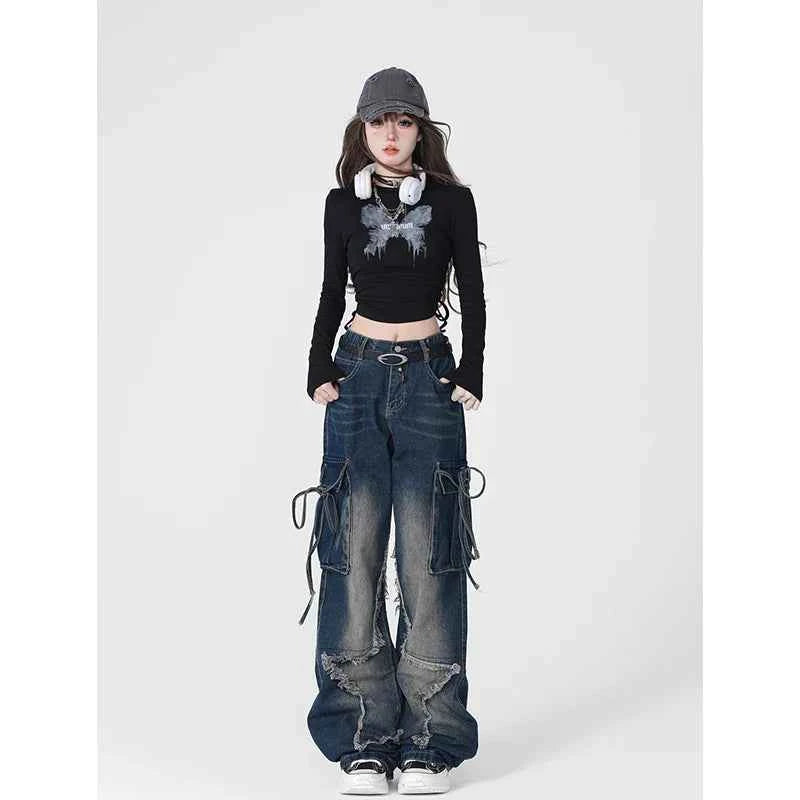 Vintage Star Girl Wide Leg Jeans