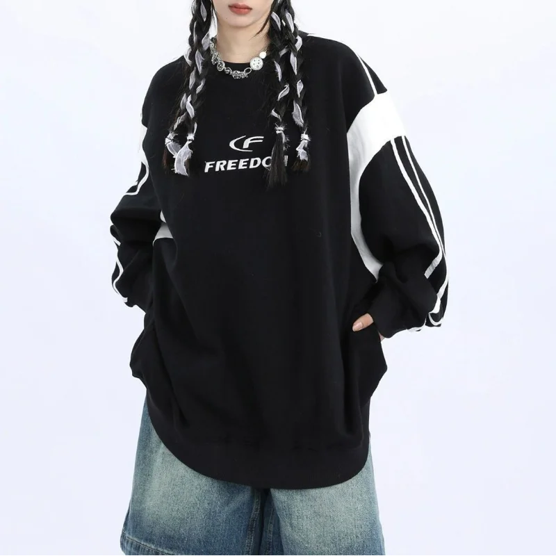 American Style Hip Hop Loose Print Sweathirt - Luxuryurbanwear