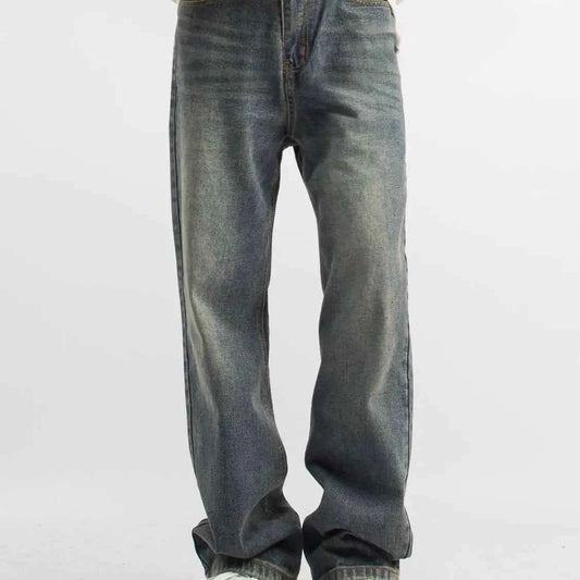 Versatile Retro Gray Bootcut Jeans