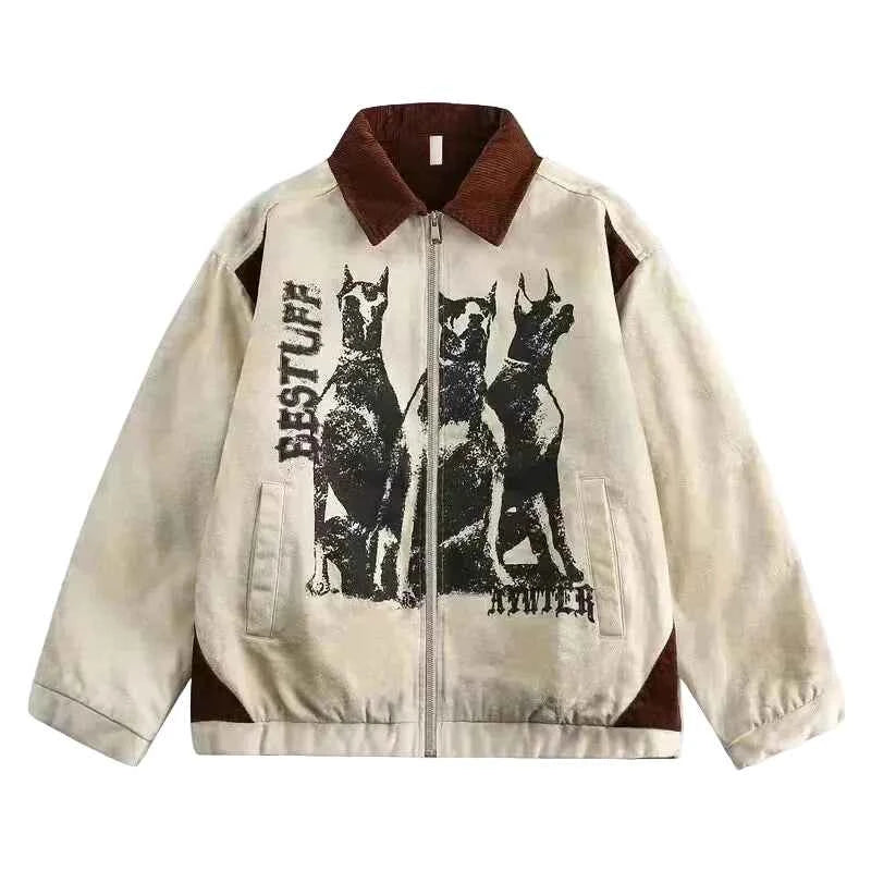 Retro Doberman Double Layered Jacket - Oversized Technical Streetwear Shell