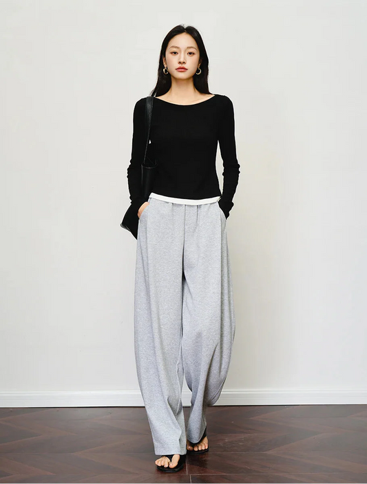 Y2K Effortless Classic Wide Leg Pants - Luxuryurbanwear
