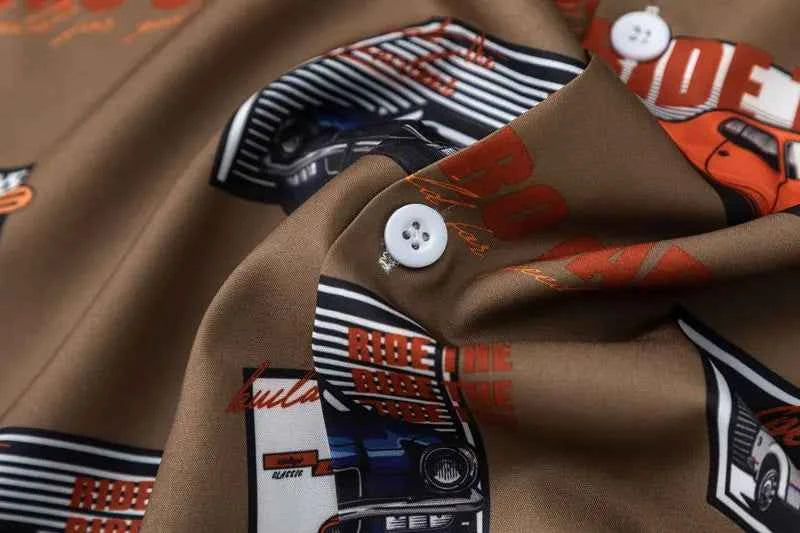 Y2K Retro Vintage Car Graphic Printed Race Shirt