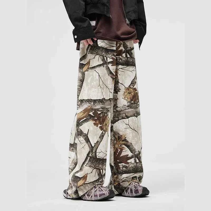 White Cargo Oversize Denim Trousers Jeans