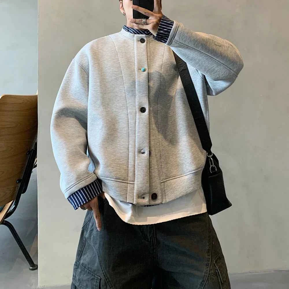 Trendy Fake Two-Piece Open Front Sweatshirt