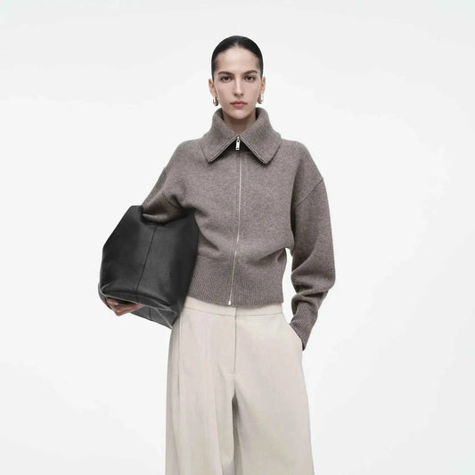 Ethereal Winter Cos Casual Knitted Zipper Sweater
