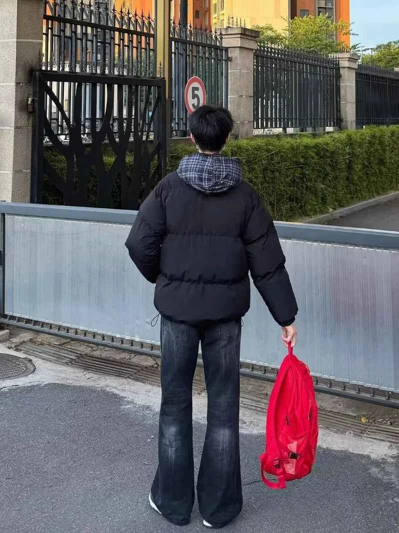 Versatile Loose Hooded Puffer Sports Jacket