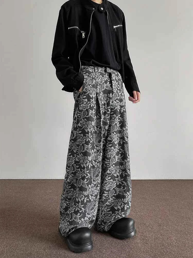 Streetwear Baggy Casual Patterned Wide Sweatpants