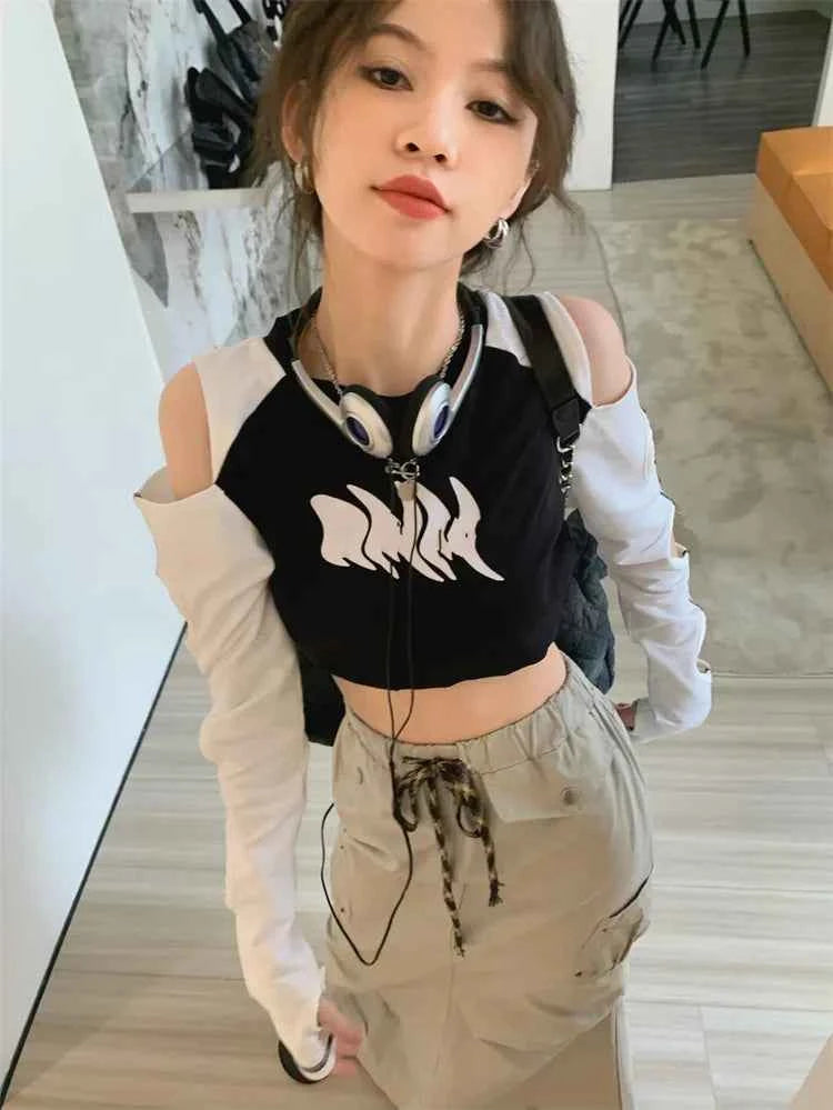 Y2K Streetwear Gothing Kosahiki Hollow Out Grunge T-Shirt