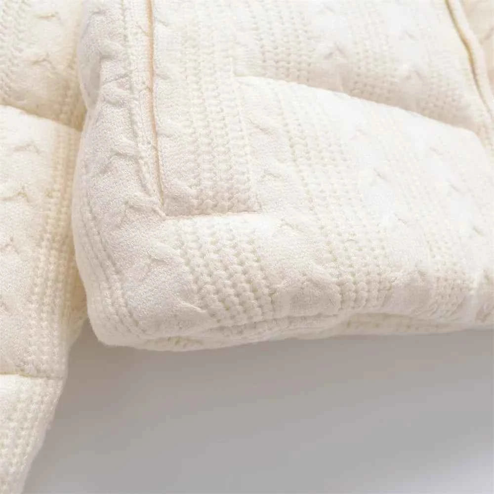 Elevated Comfort Thick Knitted Puffer Jacket