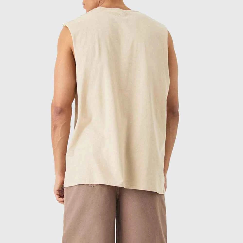 Breathable Printed Loose Sleeveless Sports T-shirt