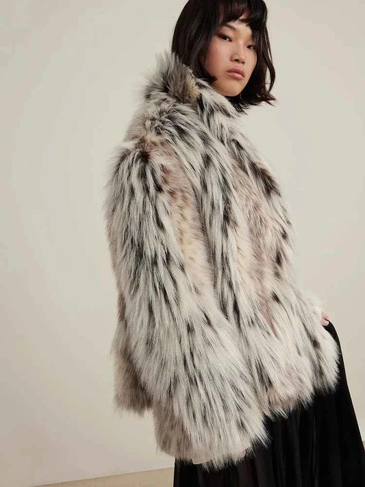 Colorful Thickened Warm Faux Fur Jacket
