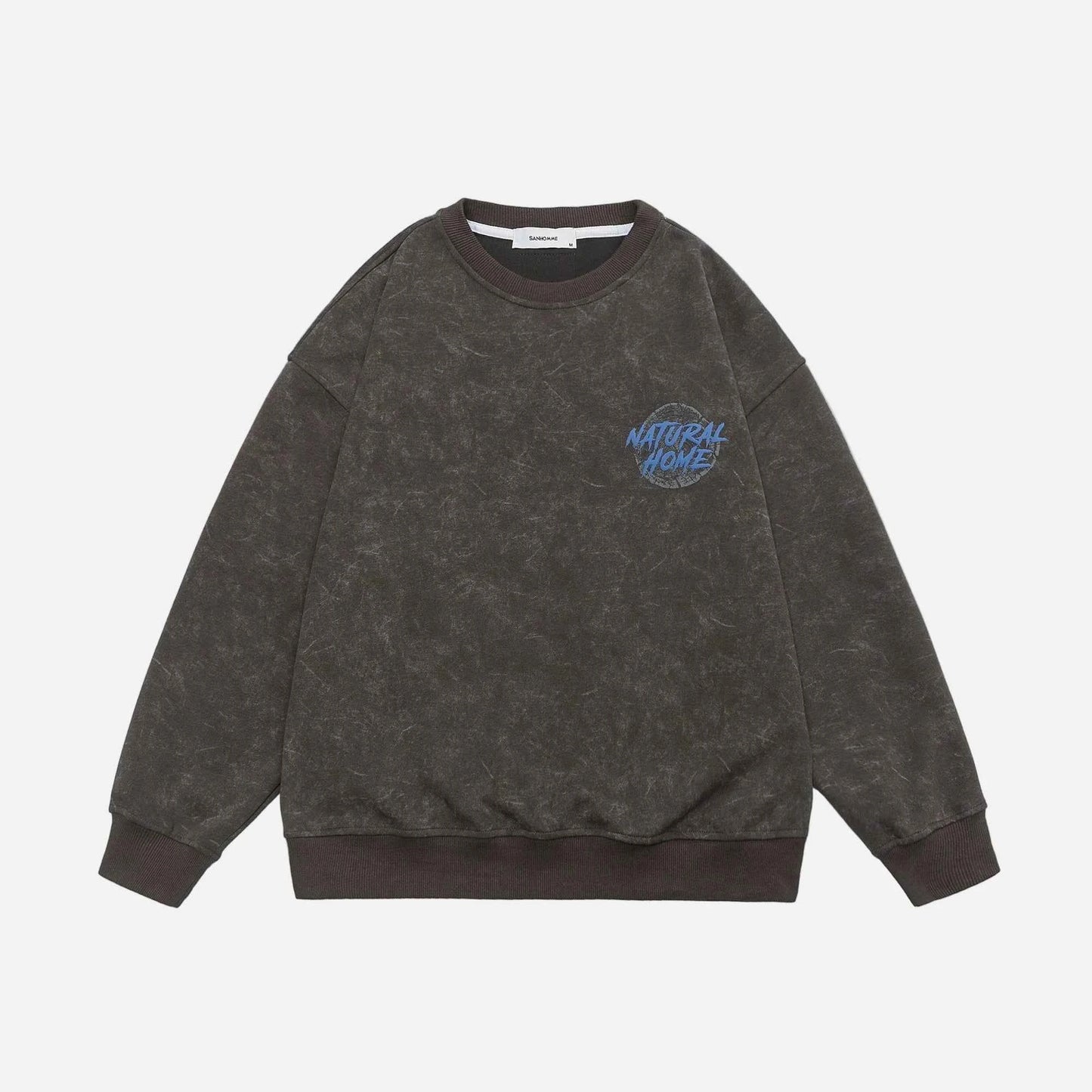 American Style Hip Hop Foam Print Sweatshirt