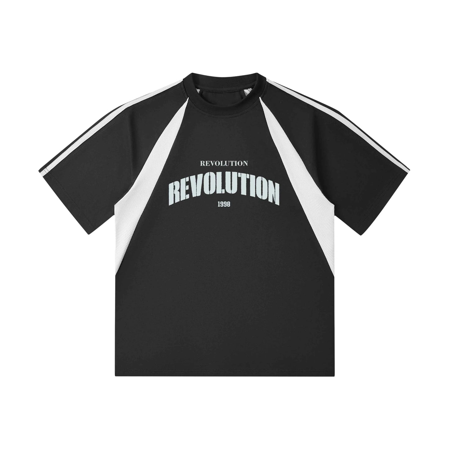 Casual Mesh Splice Printed Cityboy T-Shirt