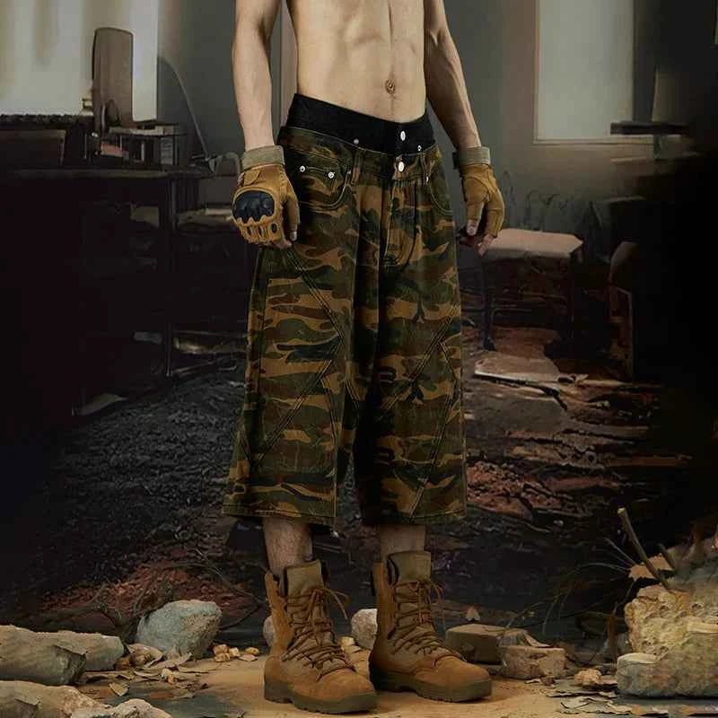 Camouflage Personalized Decorate Pockets Jorts